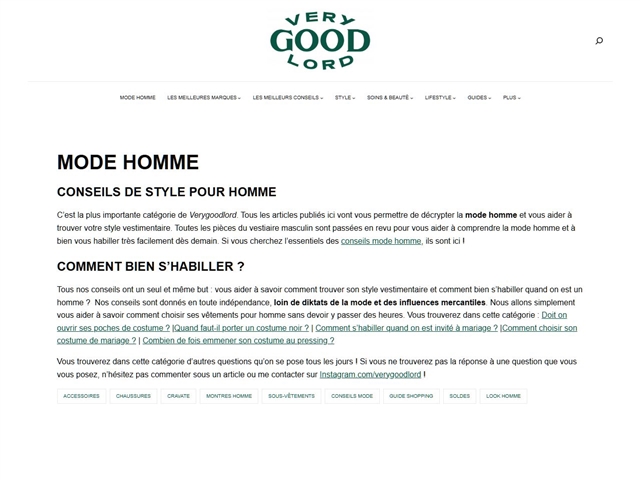 Very Good Lord : Mode