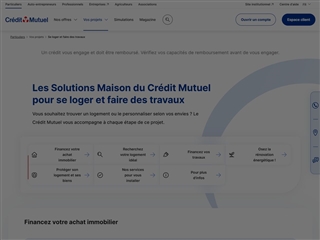 Crédit Mutuel :  Solutions en immobilier