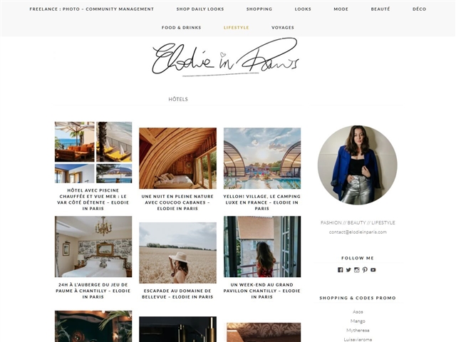 Elodie in Paris : Hôtels