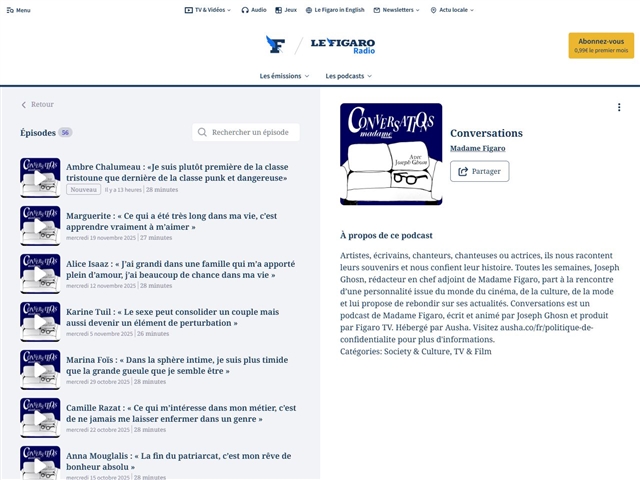 Podcasts Madame Figaro : Revue