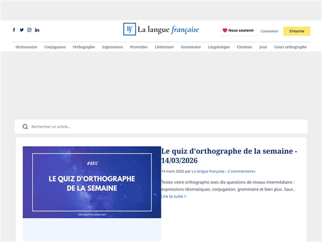 La Langue Française