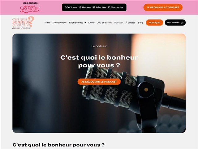 C’est quoi le bonheur pour vous ?