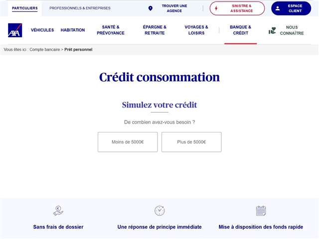 AXA Banque : Financer vos projets