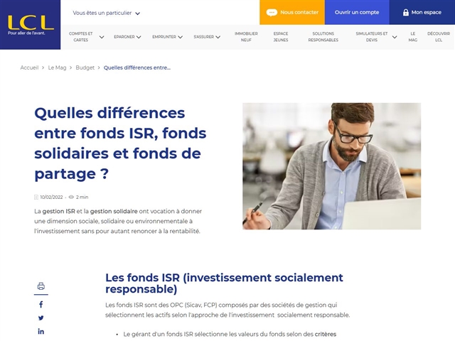 LCL - Livret de Développement Durable et Solidaire