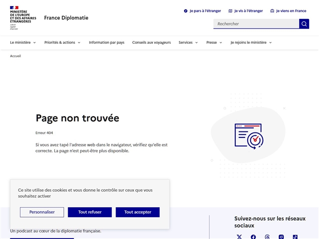 Ambassades et consulats français à l’étranger