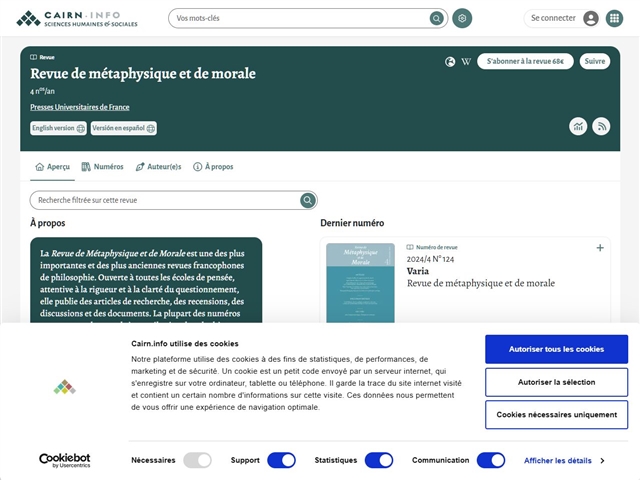 Revue de Métaphysique et de Morale