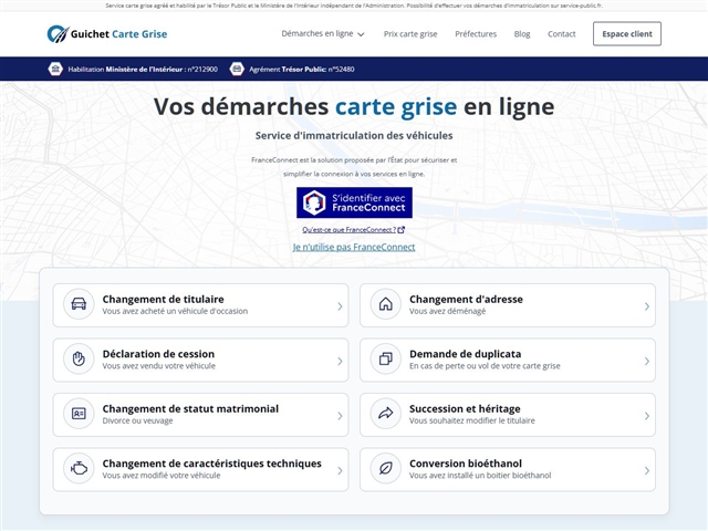 Guichet Carte Grise.com