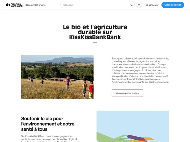 KissKissBankBank : Bio et agriculture durable