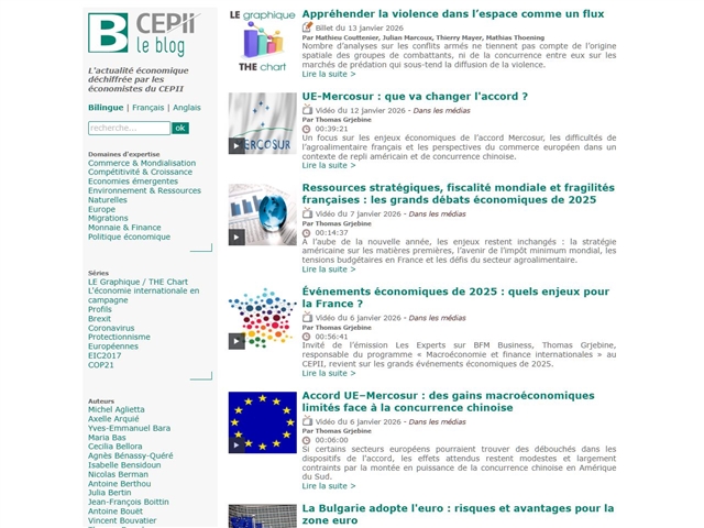 CEPII : Blog