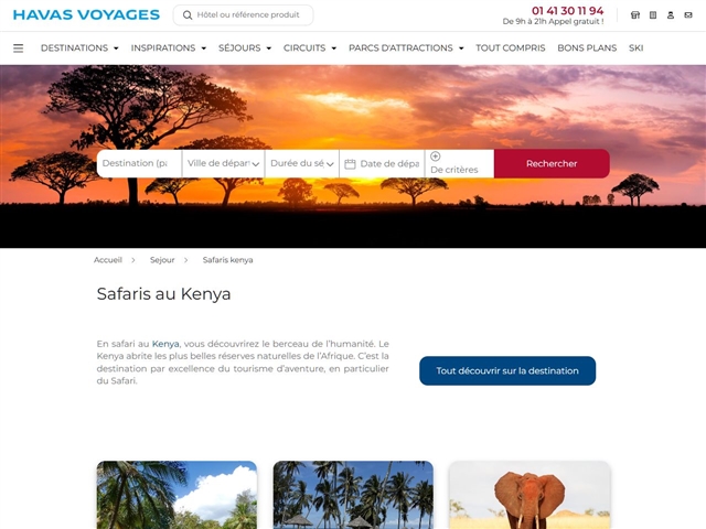 Havas Voyages : Safaris