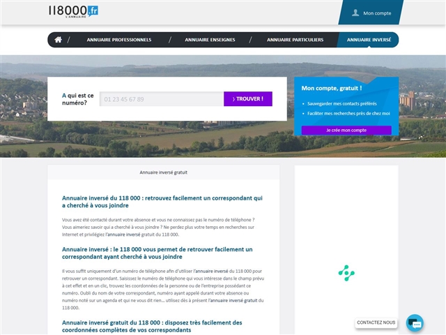 118 000 : Annuaire inversé