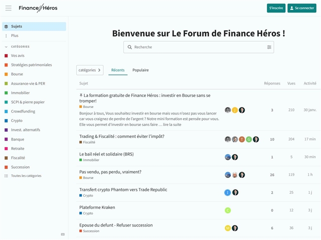Finance Héros : Forum Finance