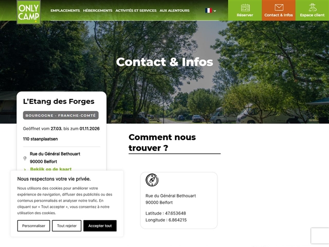 Camping Etang des Forges à Belfort Aussi pour PMR