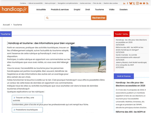 Tourisme et Handicap