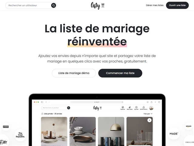 Listy : Liste de mariage