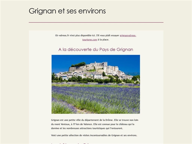 Valréas (84600) - office de tourisme