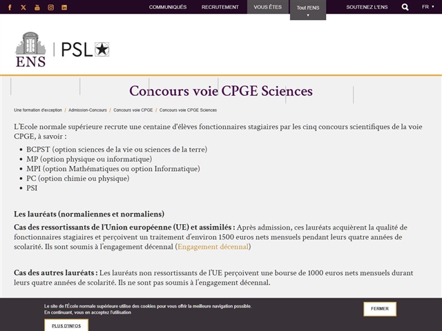 Concours ENS