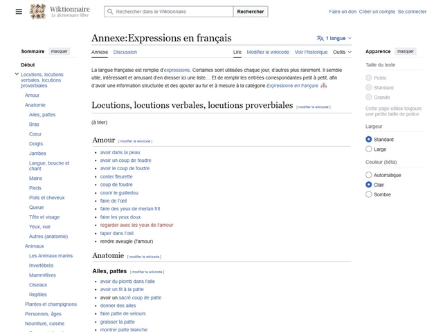 Wiktionary : Expressions en français