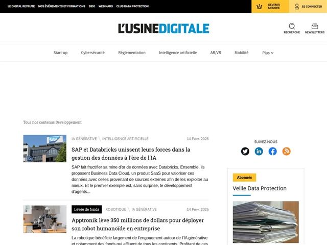 Usine-Digitale : Développement