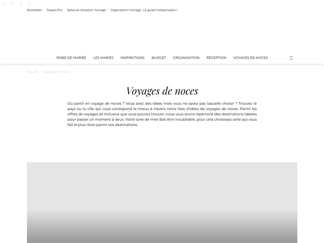 Mariée : Voyages de Noces