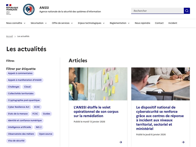 ANSSI : Actualités