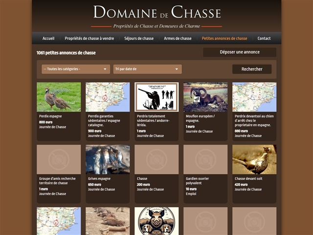 Domaine de Chasse : Petites annonces