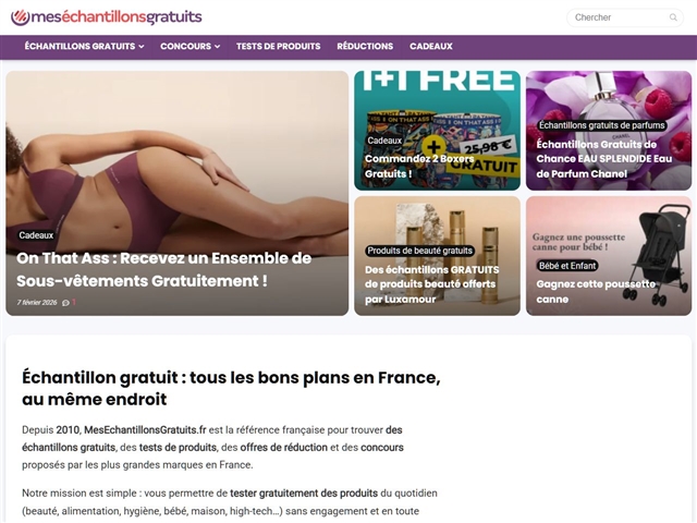 Mes échantillons gratuits