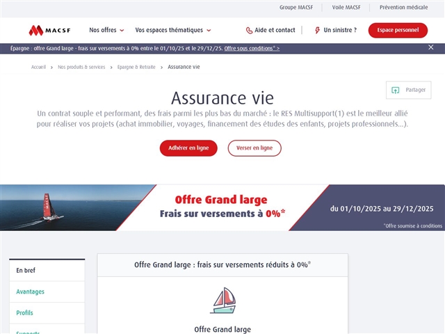 MACSF : Assurance vie