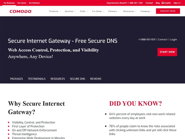 Comodo : Free DNS