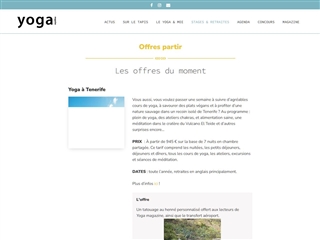 Yoga Magazine : Offres Partir