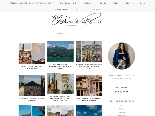 Elodie in Paris : Voyages