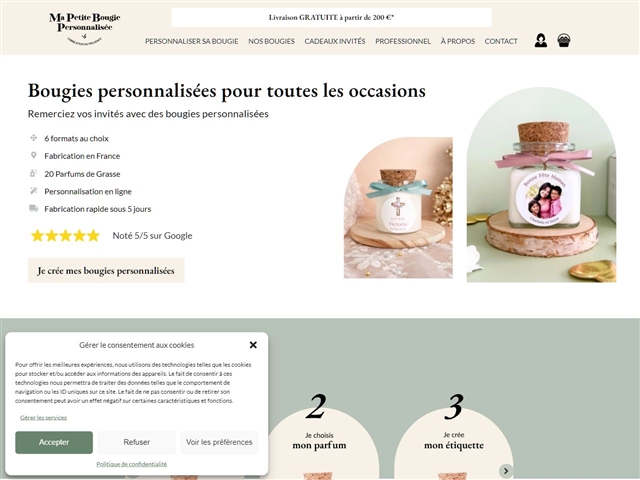 Ma Petite Bougie Personnalisée