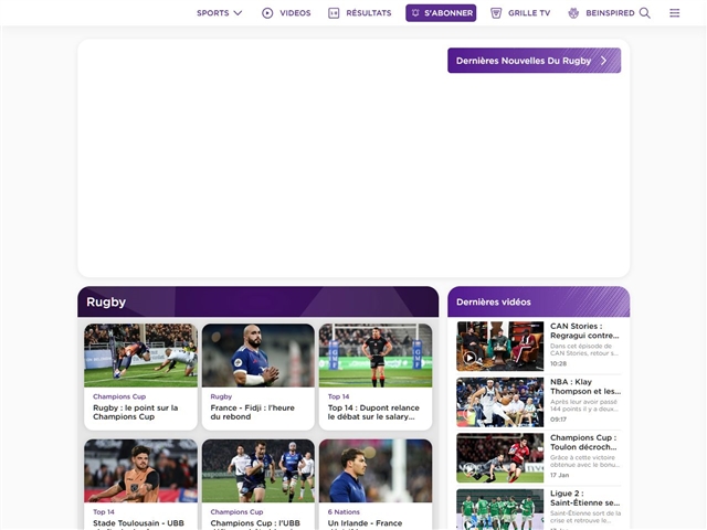 BeInSports : Rugby