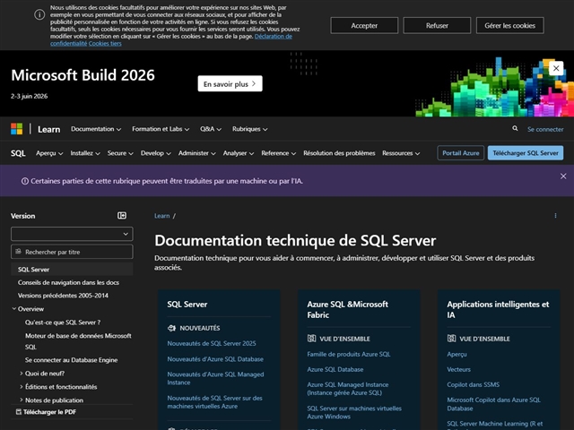 MSDN : SQL Server