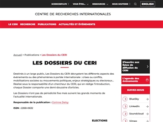 Sciences Po CERI : Les Dossiers du CERI