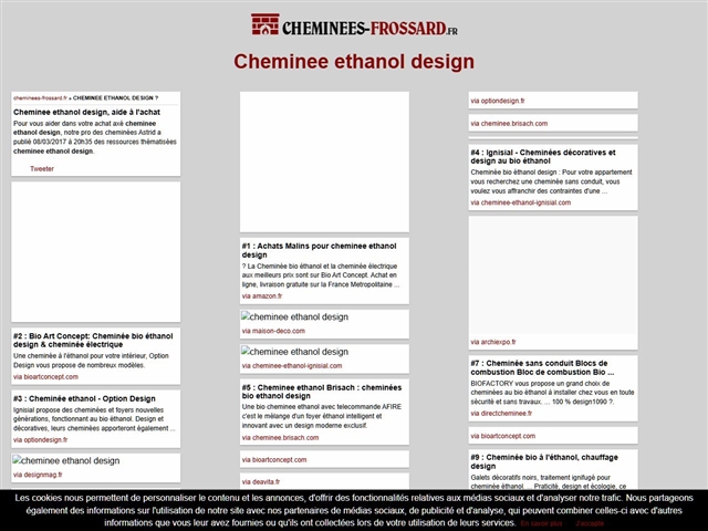 CHEMINEES-FROSSARD.fr : éthanol