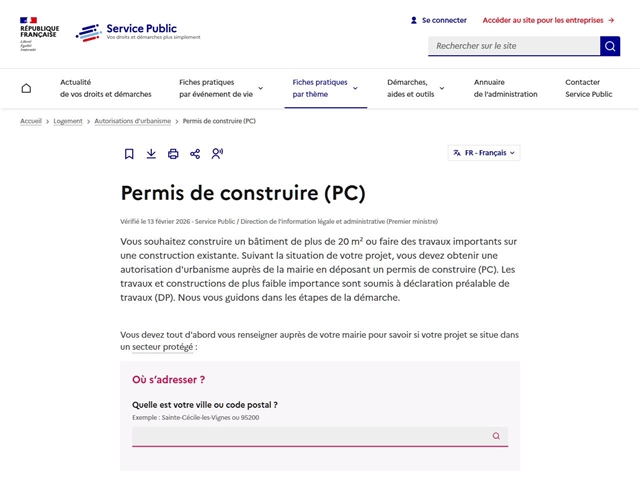 Obtention de permis de construire
