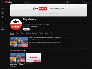 Sky News : Chaîne Youtube