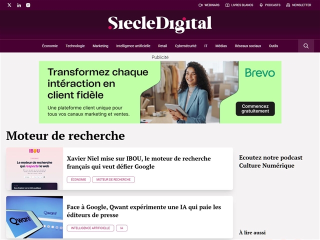 Siècle Digital : Moteur de Recherche