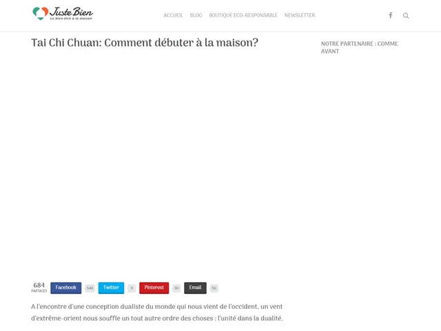 Juste Bien : Taï-chi-chuan à la Maison