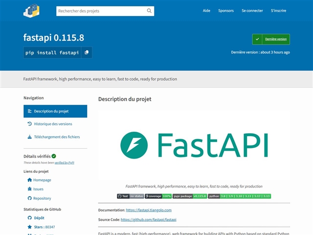 Librairie FastAPI