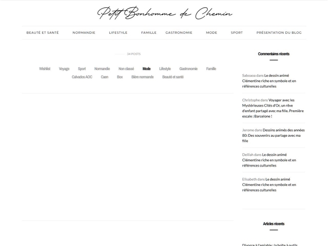 Petit bonhomme de chemin : Mode