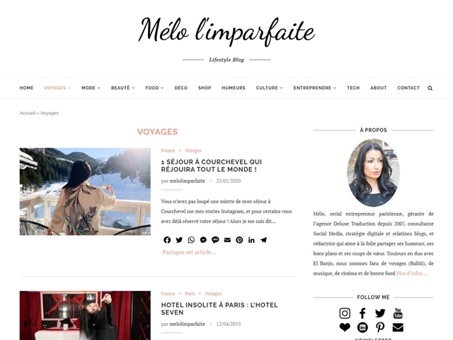 Mélo l'Imparfaite : Voyages