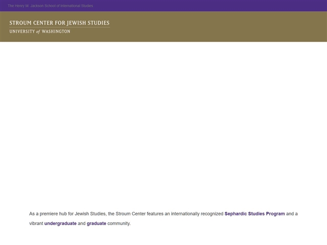 Stroum Center for Jewish Studies,