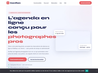 Konfian : Agenda en ligne pour photographes