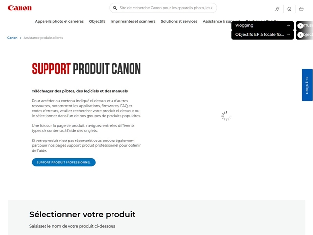Canon : Drivers