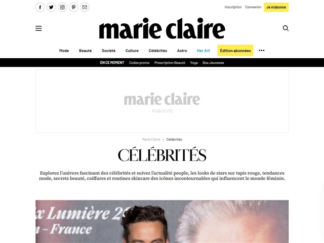Marie Claire : Célébrités