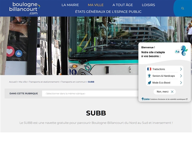 Boulogne-Billancourt : Navettes SUBB