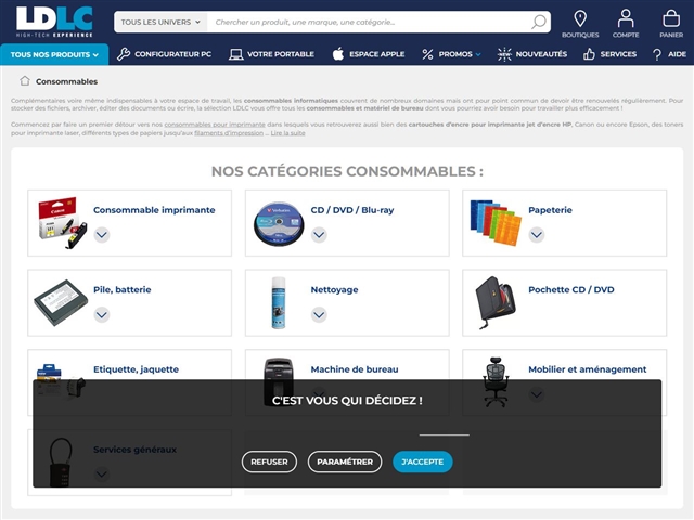 LDLC : Consommables