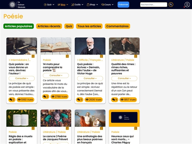 La Culture Générale : Poésie